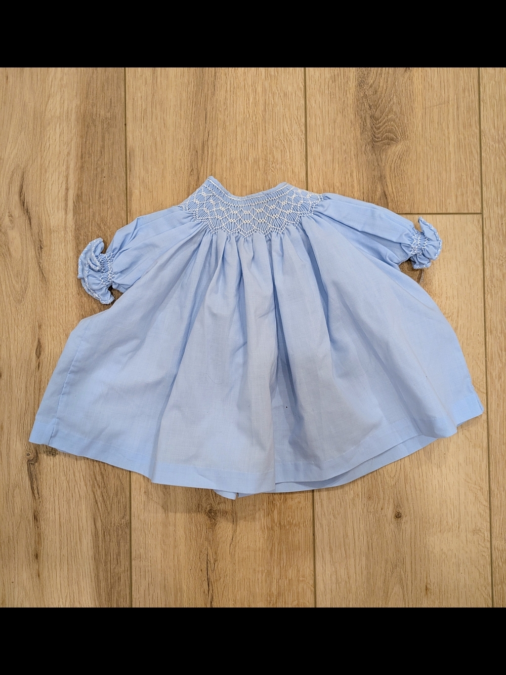 Smocked Light Blue Baby Dress